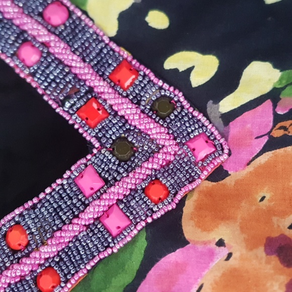 Uttam London Women’s Floral Empire Waist Dress w beaded details | EUC | Wedding - Picture 11 of 17